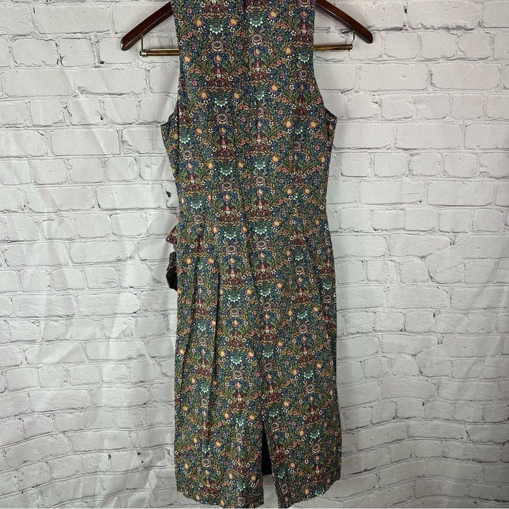 ANTONIO MELANI retro Floral sleeveless faux wrap Dress women 0 cottage botanical - Picture 4 of 8